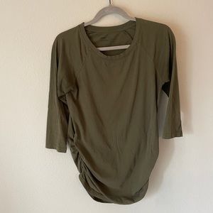 Pact half-sleeve raglan maternity shirt